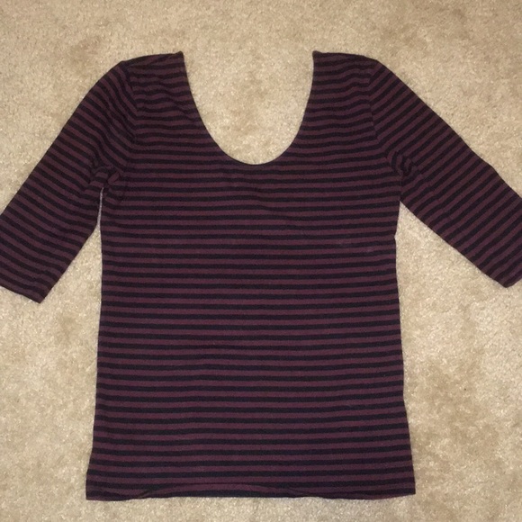 Black and burgundy stripped shirt - Picture 1 of 2